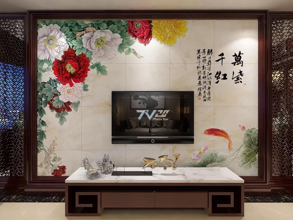 極具藝術(shù)的電視背景墻，顏值爆表